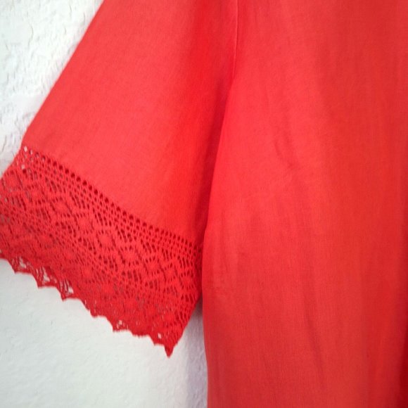 Linen Blend Jessica London Womens Blouse Top - Picture 4 of 7